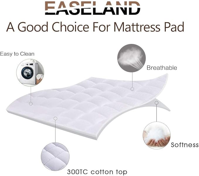 Easeland Mattress Pad Cover - Side View